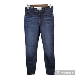 Everlane Mid-Rise Skinny Jeans Dark Blue Denim Womens Size 28